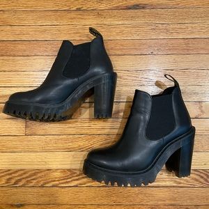 Dr Martens Chunky Heel Waterproof Black Boot